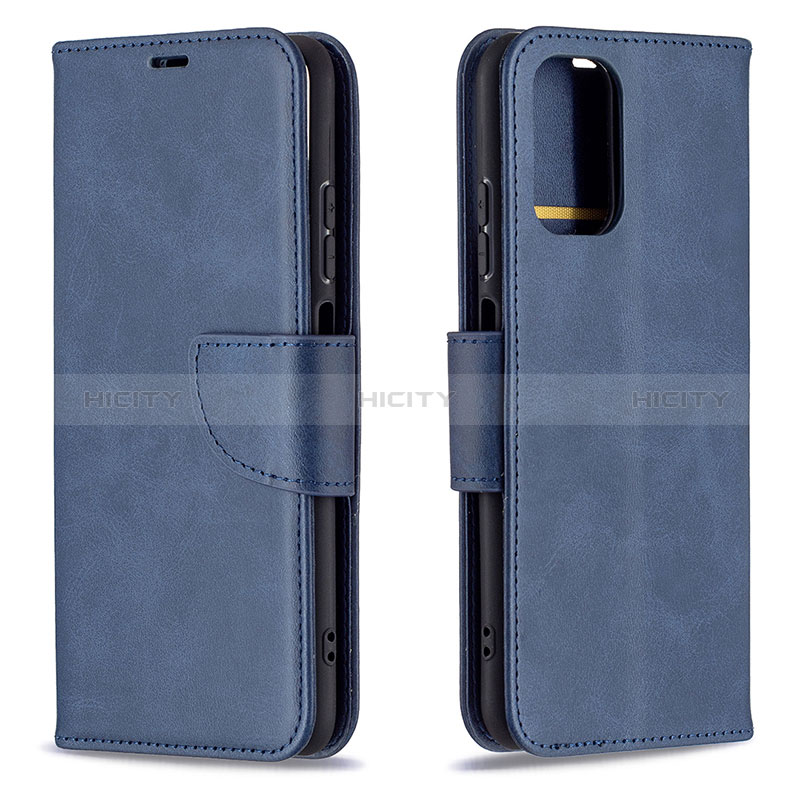 Custodia Portafoglio In Pelle Cover con Supporto B04F per Xiaomi Poco M5S Blu