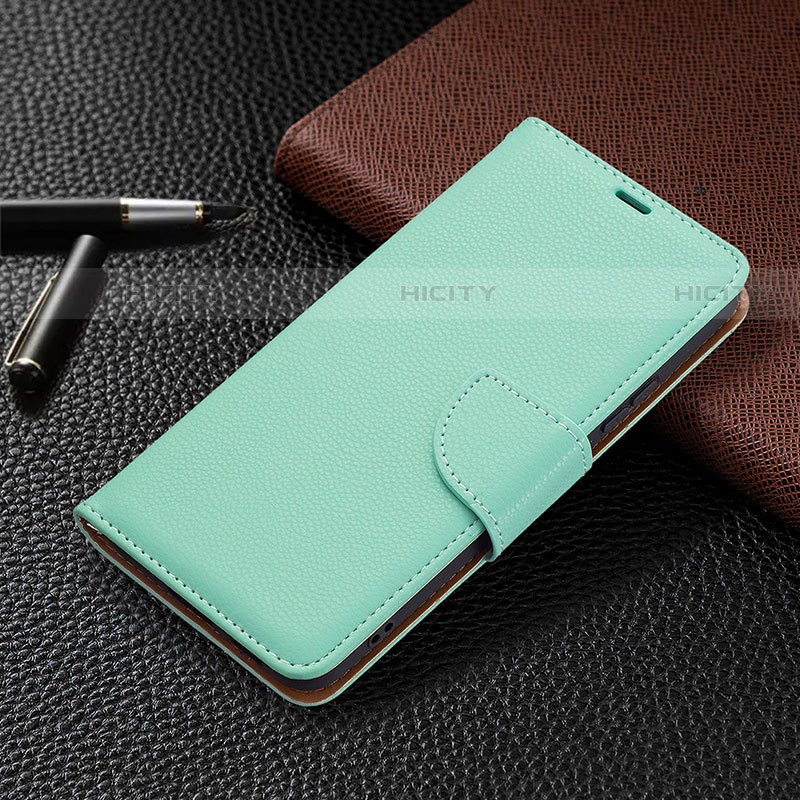 Custodia Portafoglio In Pelle Cover con Supporto B05F per Samsung Galaxy S21 5G Verde Pastello