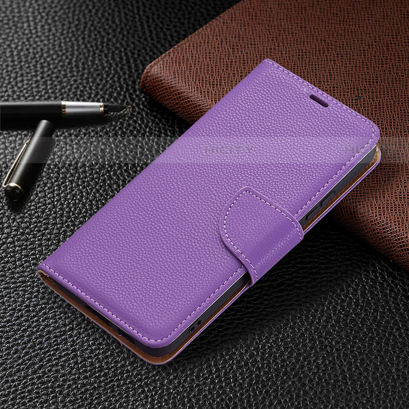 Custodia Portafoglio In Pelle Cover con Supporto B05F per Samsung Galaxy S21 5G Viola