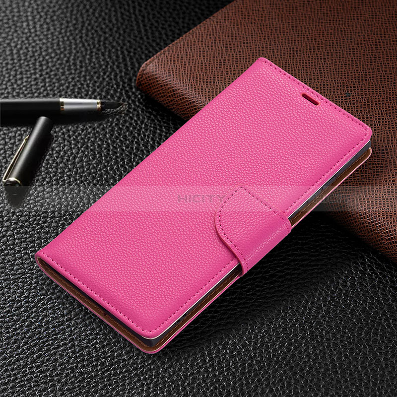 Custodia Portafoglio In Pelle Cover con Supporto B05F per Samsung Galaxy S24 Ultra 5G Rosa Caldo