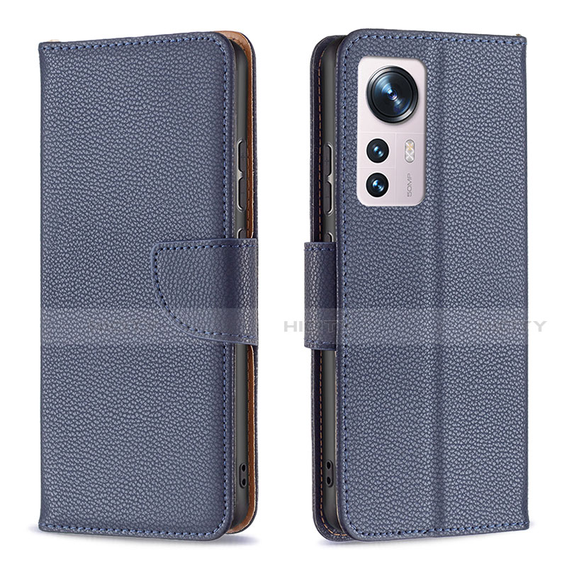 Custodia Portafoglio In Pelle Cover con Supporto B05F per Xiaomi Mi 12 5G Blu