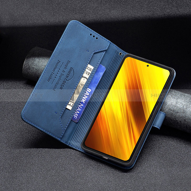 Custodia Portafoglio In Pelle Cover con Supporto B05F per Xiaomi Poco X3 NFC