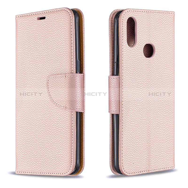 Custodia Portafoglio In Pelle Cover con Supporto B06F per Samsung Galaxy A10s Oro Rosa