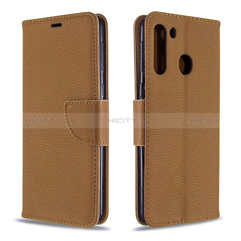 Custodia Portafoglio In Pelle Cover con Supporto B06F per Samsung Galaxy A21