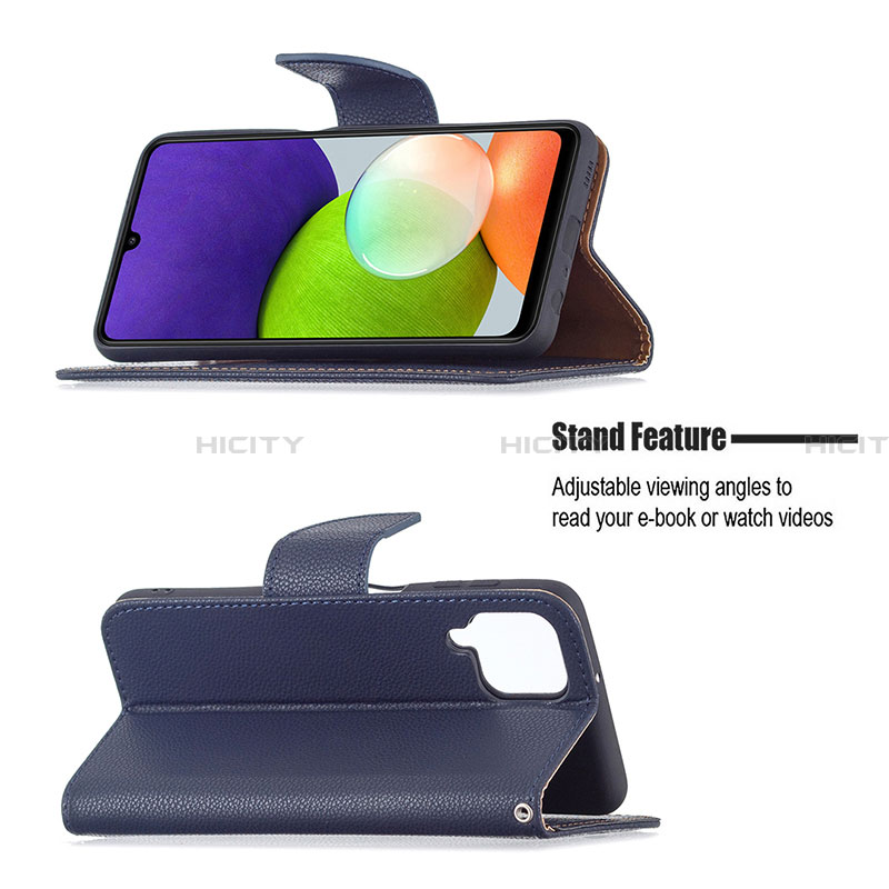 Custodia Portafoglio In Pelle Cover con Supporto B06F per Samsung Galaxy A22 4G
