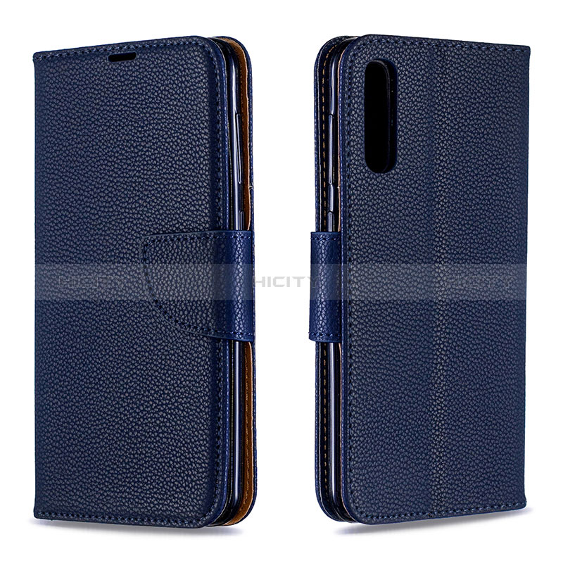 Custodia Portafoglio In Pelle Cover con Supporto B06F per Samsung Galaxy A50 Blu