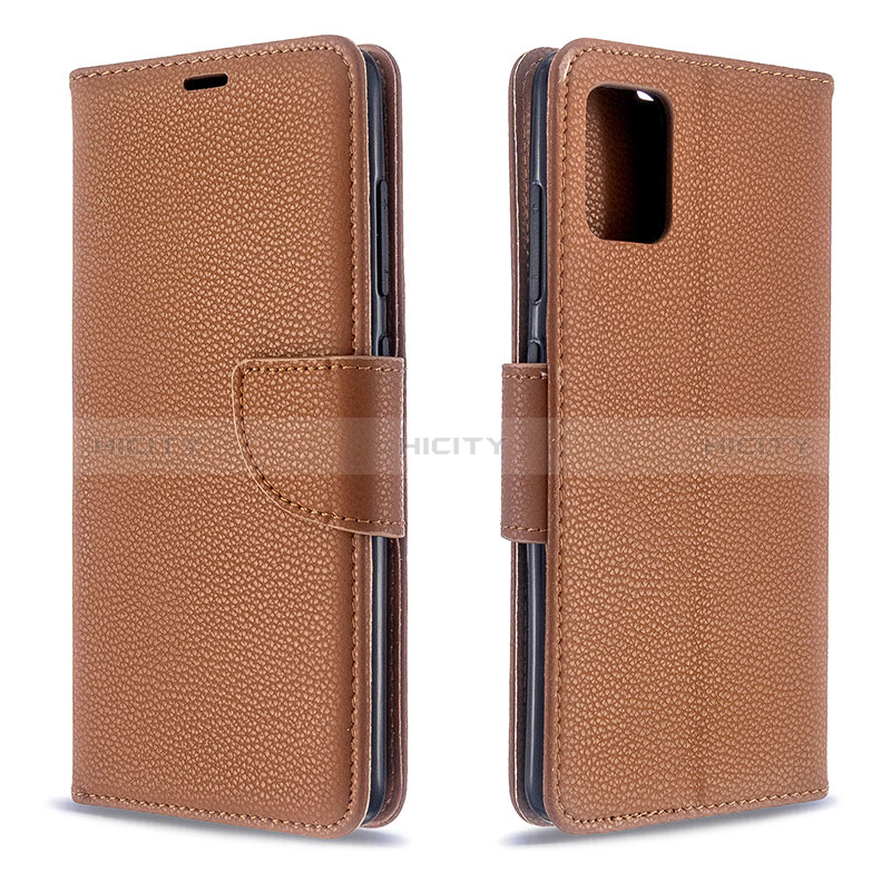Custodia Portafoglio In Pelle Cover con Supporto B06F per Samsung Galaxy A51 5G Marrone