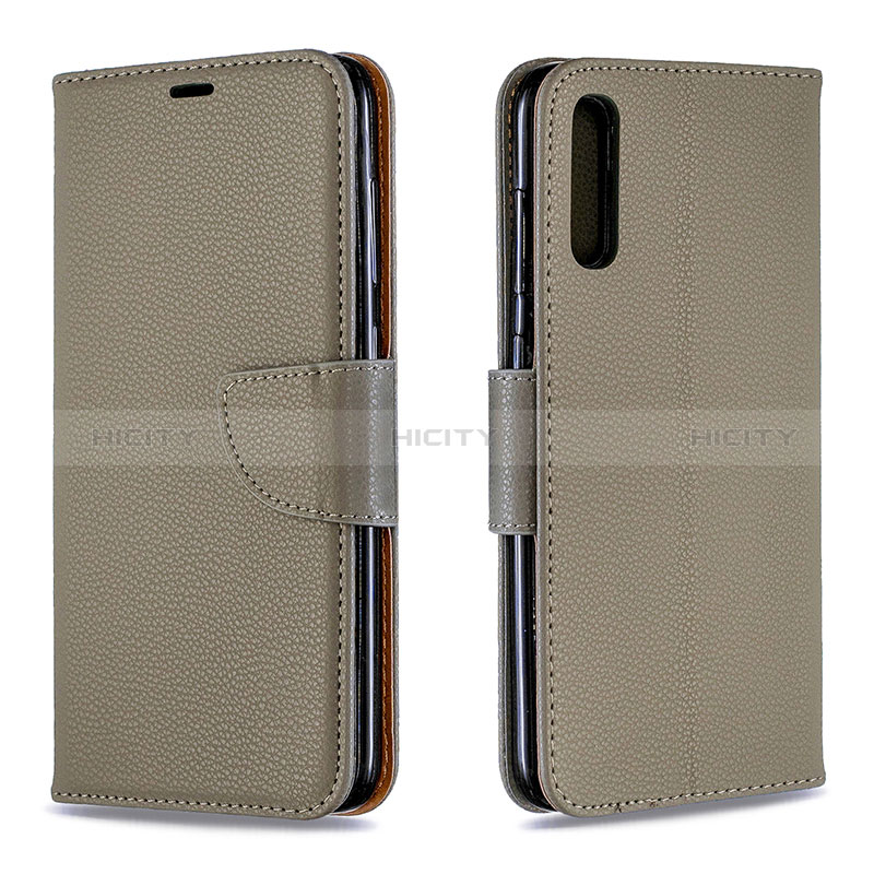 Custodia Portafoglio In Pelle Cover con Supporto B06F per Samsung Galaxy A70 Grigio