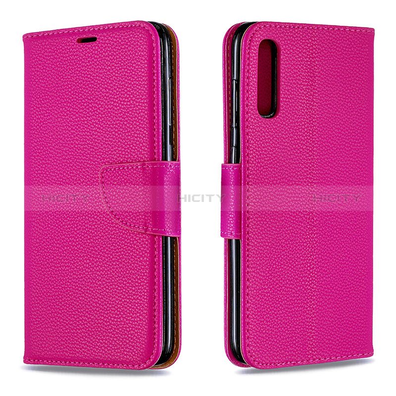 Custodia Portafoglio In Pelle Cover con Supporto B06F per Samsung Galaxy A70 Rosa Caldo