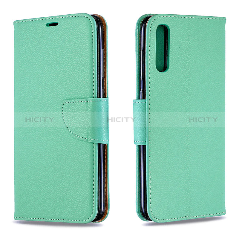 Custodia Portafoglio In Pelle Cover con Supporto B06F per Samsung Galaxy A70 Verde