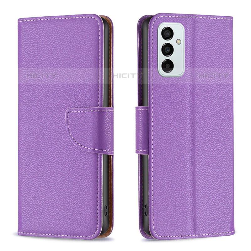 Custodia Portafoglio In Pelle Cover con Supporto B06F per Samsung Galaxy M23 5G Viola