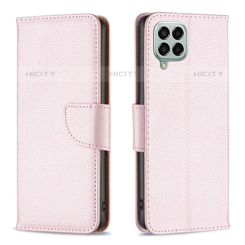 Custodia Portafoglio In Pelle Cover con Supporto B06F per Samsung Galaxy M33 5G Oro Rosa