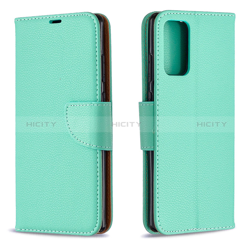Custodia Portafoglio In Pelle Cover con Supporto B06F per Samsung Galaxy Note 20 5G Verde