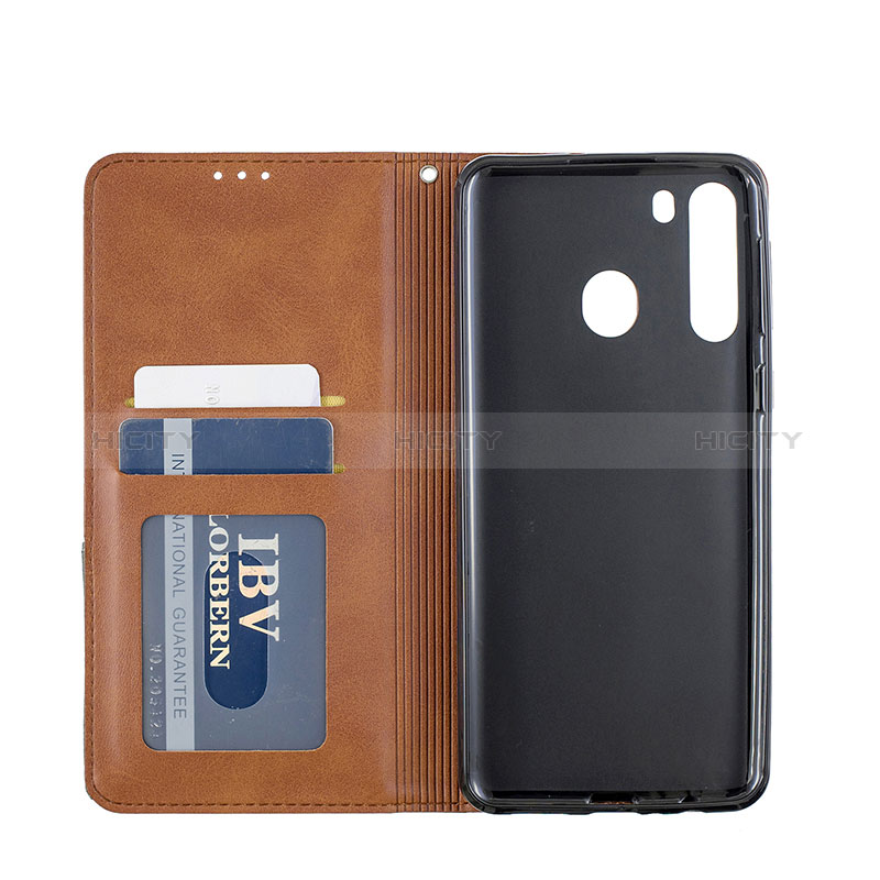 Custodia Portafoglio In Pelle Cover con Supporto B07F per Samsung Galaxy A21