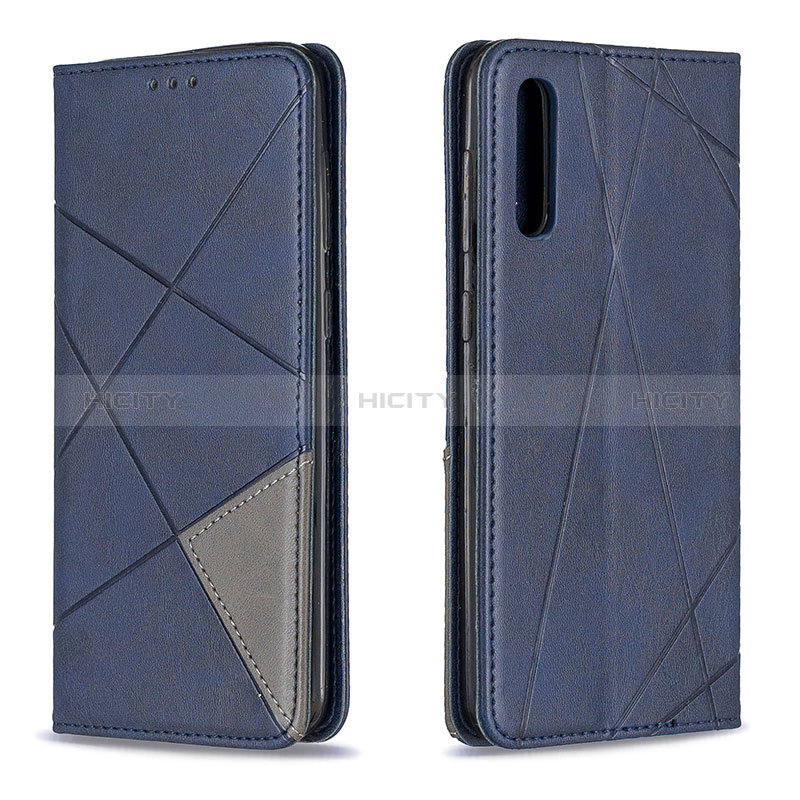 Custodia Portafoglio In Pelle Cover con Supporto B07F per Samsung Galaxy A50 Blu