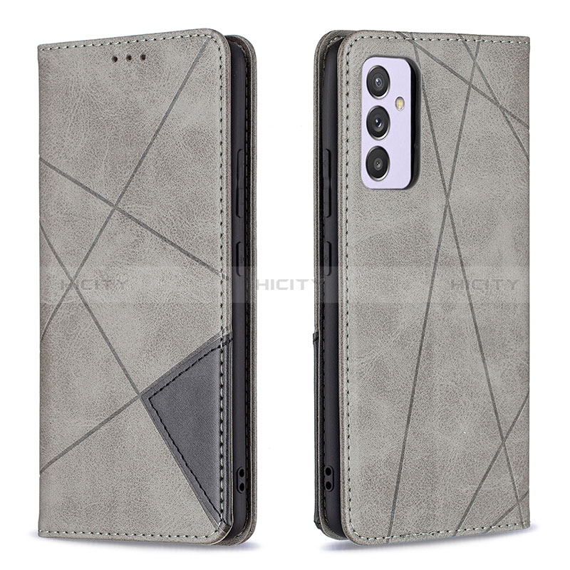 Custodia Portafoglio In Pelle Cover con Supporto B07F per Samsung Galaxy Quantum2 5G Grigio