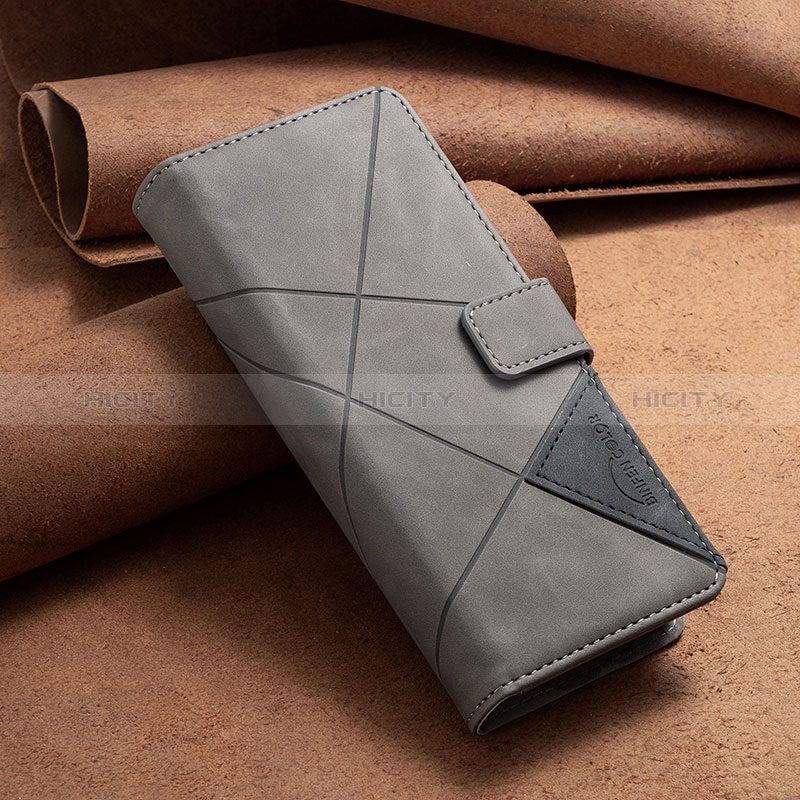Custodia Portafoglio In Pelle Cover con Supporto B07F per Samsung Galaxy Z Fold3 5G Grigio