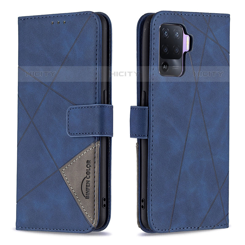 Custodia Portafoglio In Pelle Cover con Supporto B08F per Oppo F19 Pro