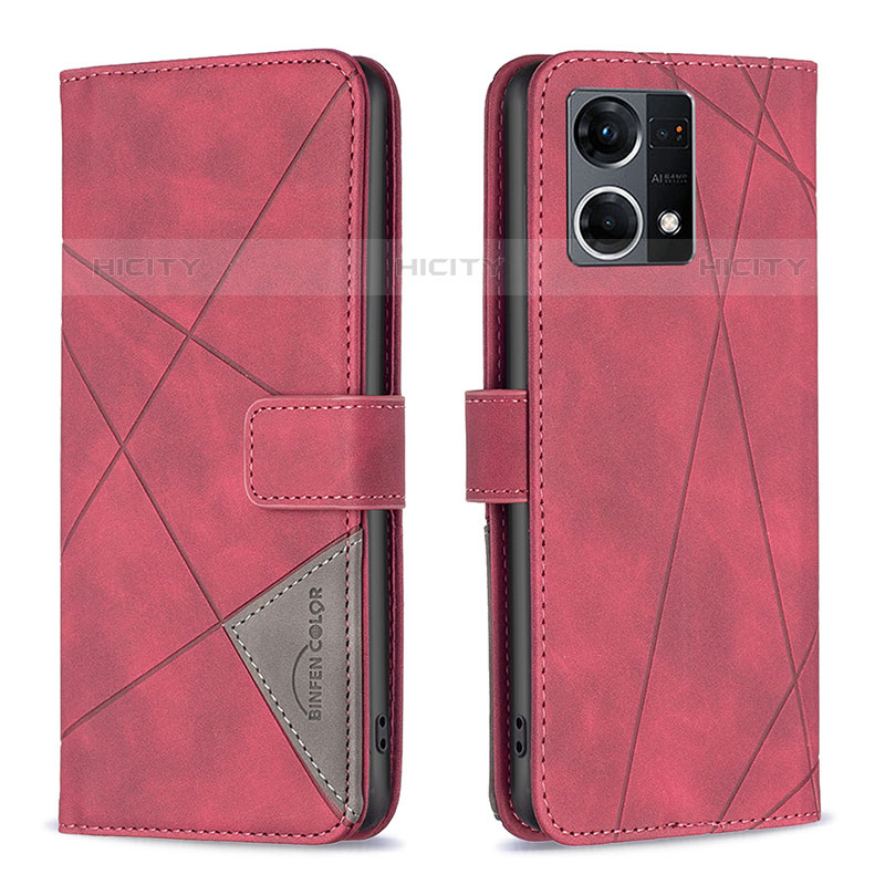 Custodia Portafoglio In Pelle Cover con Supporto B08F per Oppo Reno7 4G