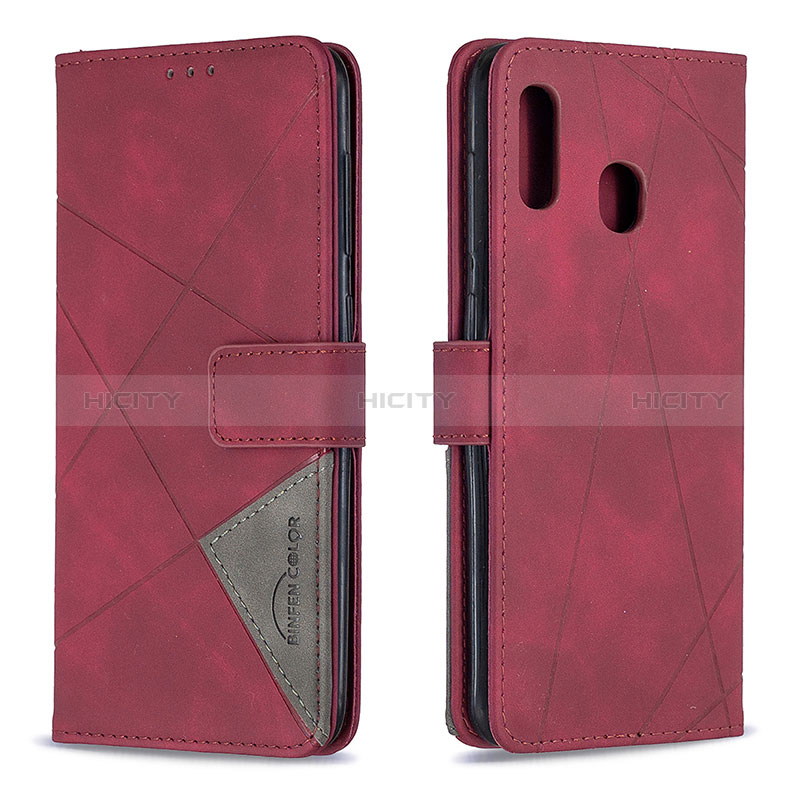 Custodia Portafoglio In Pelle Cover con Supporto B08F per Samsung Galaxy A30