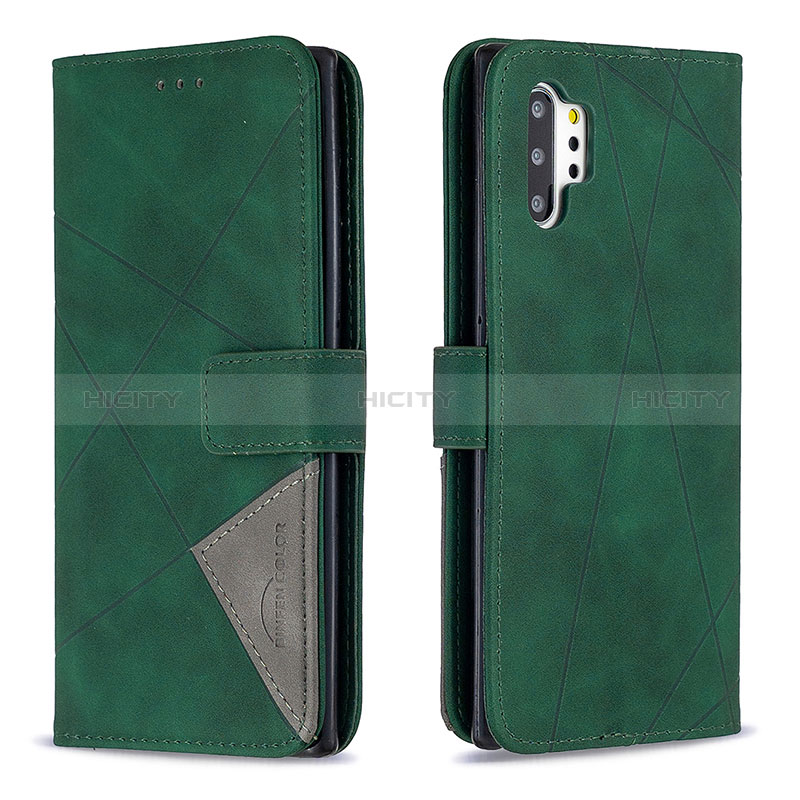 Custodia Portafoglio In Pelle Cover con Supporto B08F per Samsung Galaxy Note 10 Plus 5G Verde