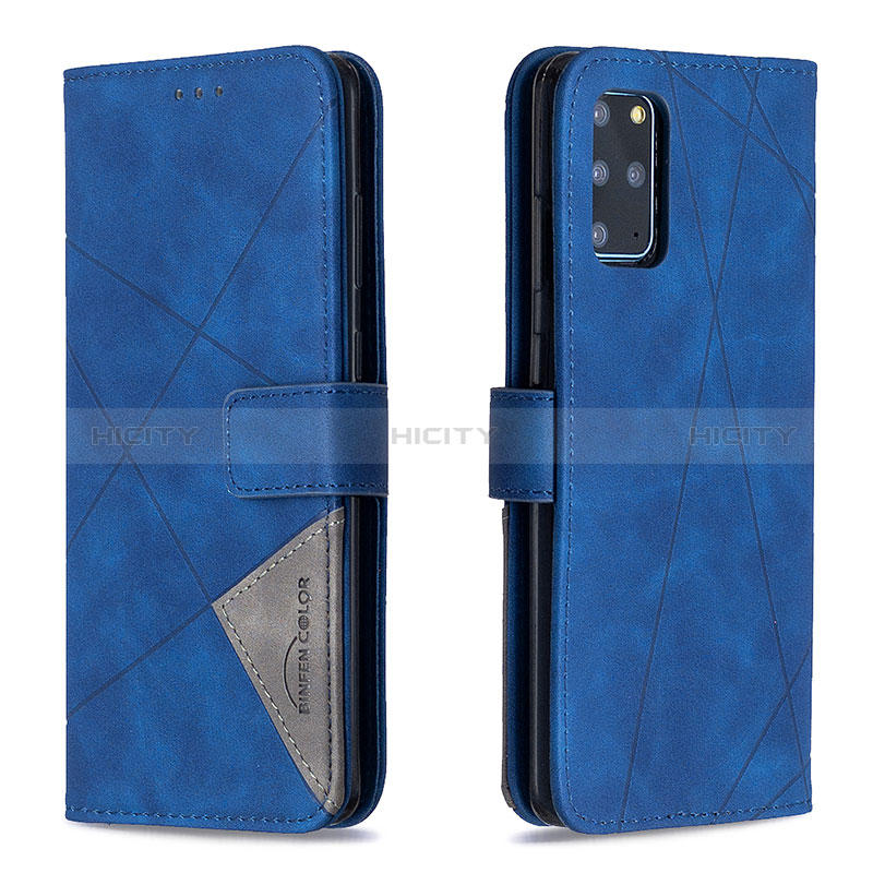 Custodia Portafoglio In Pelle Cover con Supporto B08F per Samsung Galaxy S20 Plus Blu