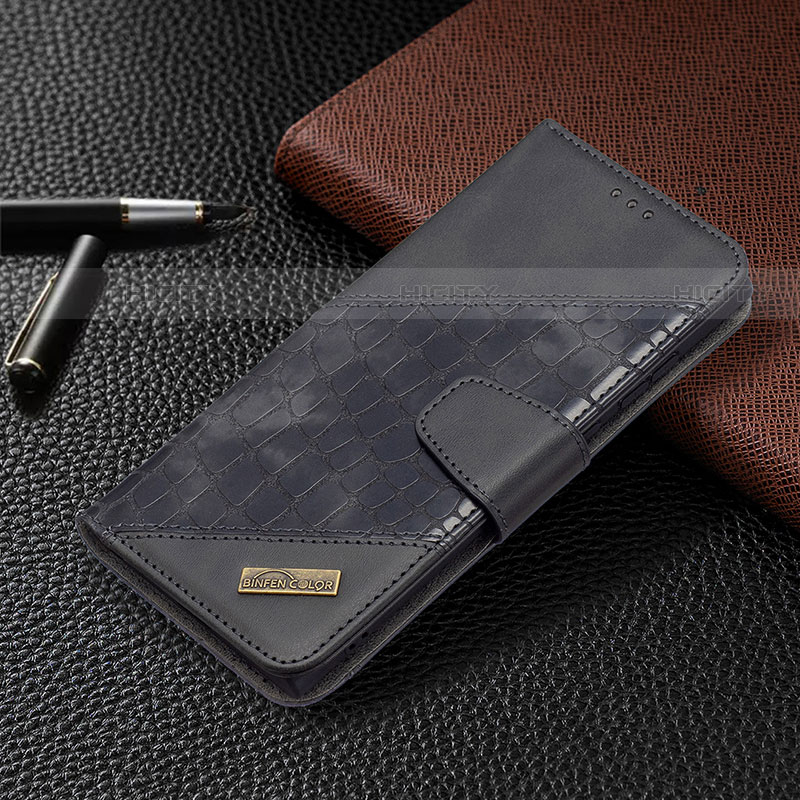 Custodia Portafoglio In Pelle Cover con Supporto B08F per Samsung Galaxy S22 Ultra 5G Nero