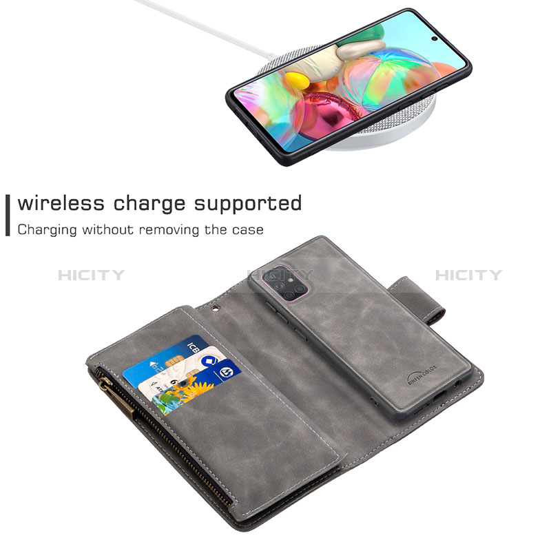 Custodia Portafoglio In Pelle Cover con Supporto B09F per Samsung Galaxy A71 4G A715