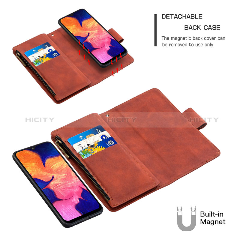 Custodia Portafoglio In Pelle Cover con Supporto B09F per Samsung Galaxy M10