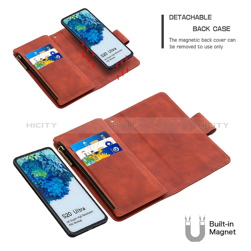Custodia Portafoglio In Pelle Cover con Supporto B09F per Samsung Galaxy S20 Ultra
