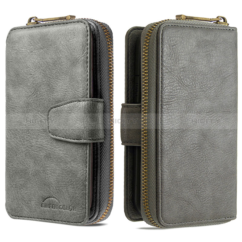 Custodia Portafoglio In Pelle Cover con Supporto B10F per Samsung Galaxy A30 Grigio