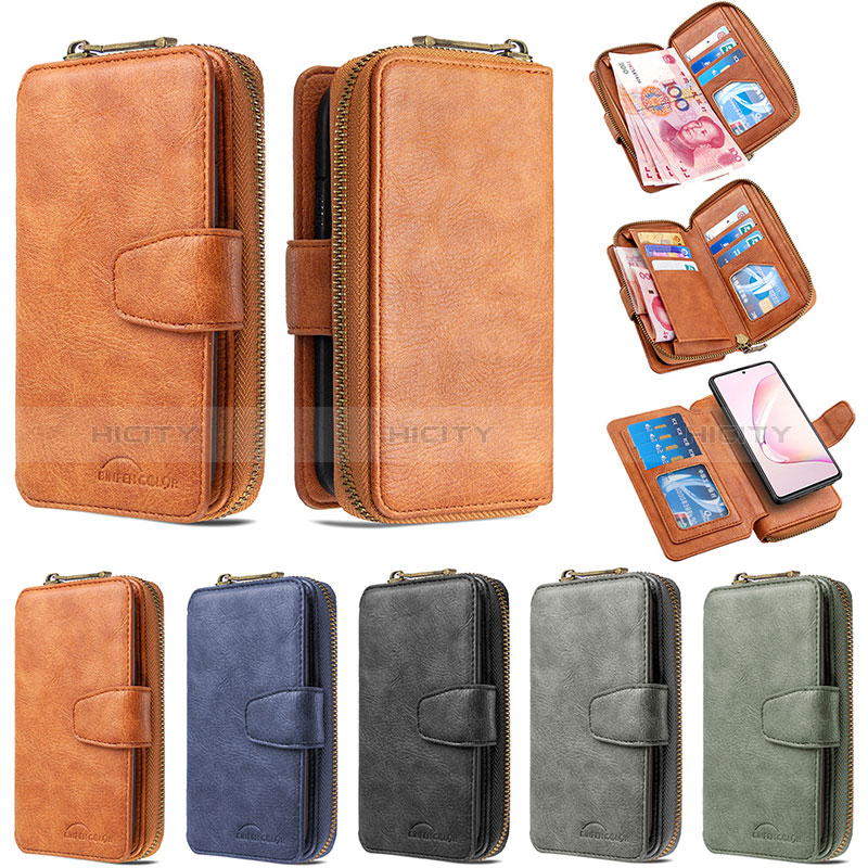 Custodia Portafoglio In Pelle Cover con Supporto B10F per Samsung Galaxy A81