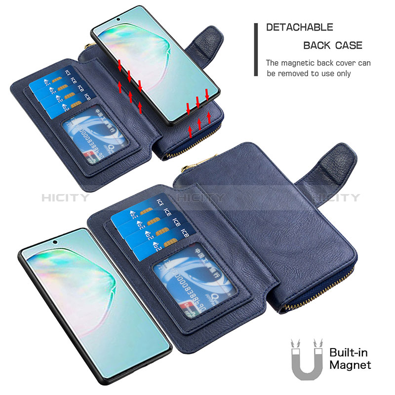 Custodia Portafoglio In Pelle Cover con Supporto B10F per Samsung Galaxy M80S