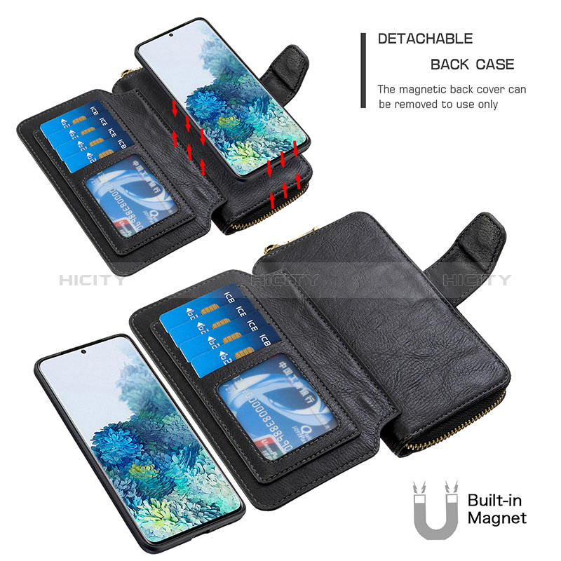 Custodia Portafoglio In Pelle Cover con Supporto B10F per Samsung Galaxy S20 Plus