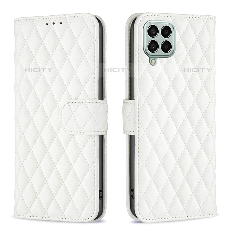 Custodia Portafoglio In Pelle Cover con Supporto B11F per Samsung Galaxy M33 5G Bianco