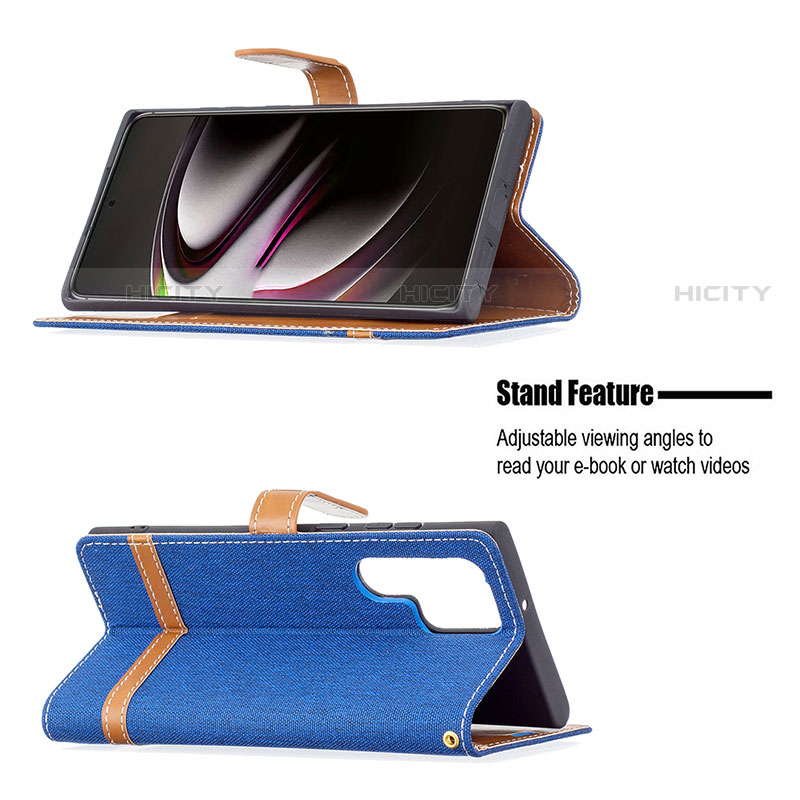Custodia Portafoglio In Pelle Cover con Supporto B11F per Samsung Galaxy S22 Ultra 5G