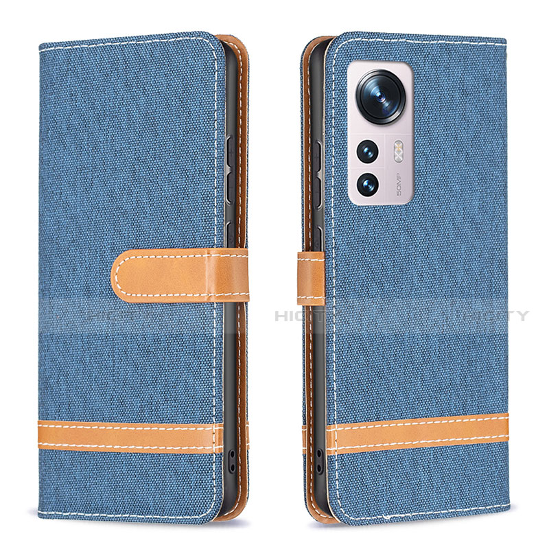 Custodia Portafoglio In Pelle Cover con Supporto B11F per Xiaomi Mi 12 5G Cielo Blu