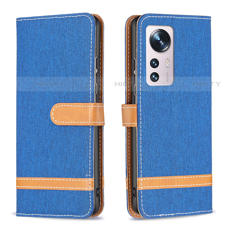 Custodia Portafoglio In Pelle Cover con Supporto B11F per Xiaomi Mi 12S 5G Blu