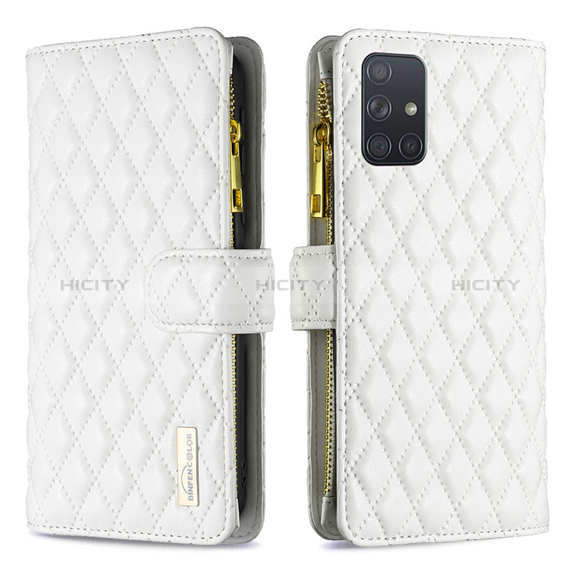 Custodia Portafoglio In Pelle Cover con Supporto B12F per Samsung Galaxy A71 4G A715