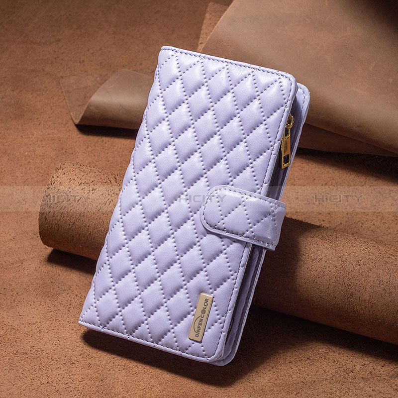 Custodia Portafoglio In Pelle Cover con Supporto B12F per Xiaomi Redmi A1 Plus Viola