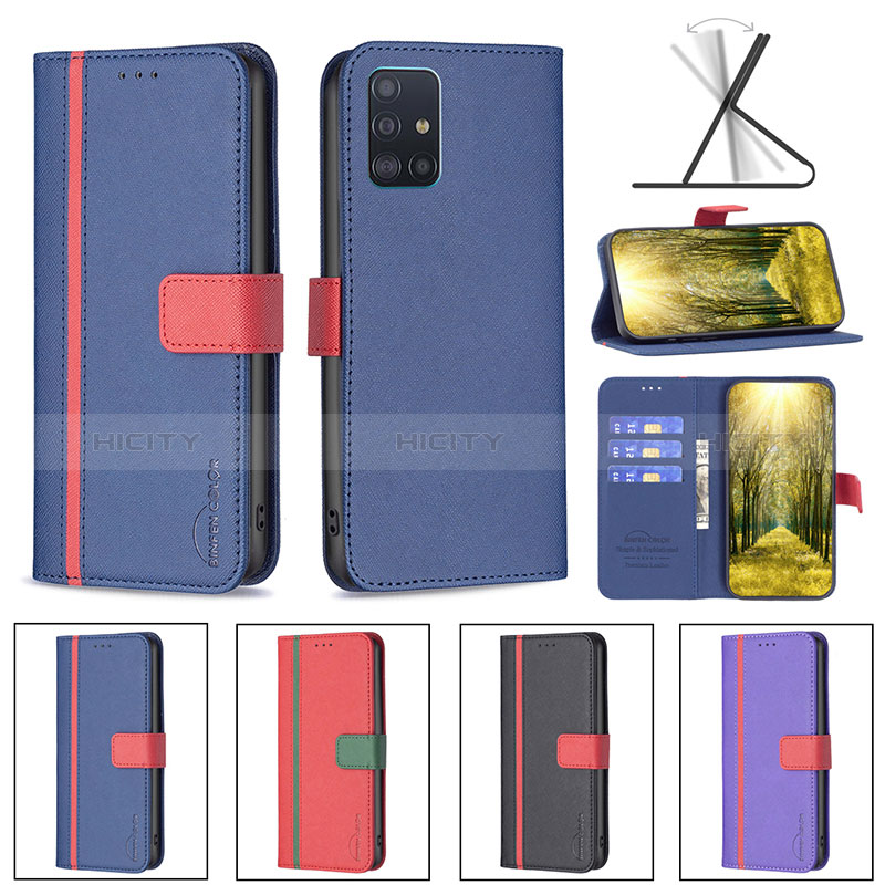 Custodia Portafoglio In Pelle Cover con Supporto B13F per Samsung Galaxy A51 4G