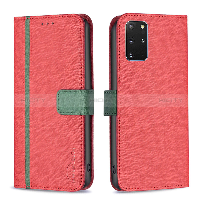 Custodia Portafoglio In Pelle Cover con Supporto B13F per Samsung Galaxy S20 Plus Rosso