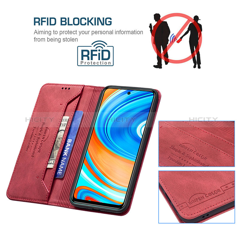 Custodia Portafoglio In Pelle Cover con Supporto B15F per Xiaomi Redmi Note 9 Pro Max