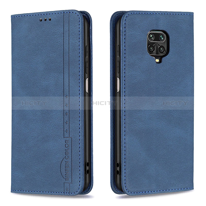 Custodia Portafoglio In Pelle Cover con Supporto B15F per Xiaomi Redmi Note 9S Blu
