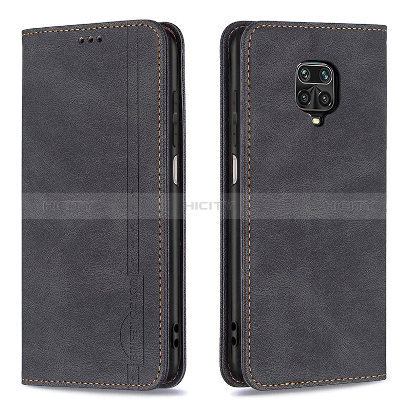 Custodia Portafoglio In Pelle Cover con Supporto B15F per Xiaomi Redmi Note 9S Nero