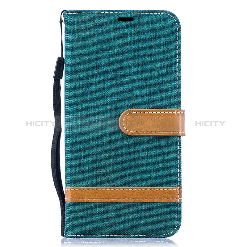 Custodia Portafoglio In Pelle Cover con Supporto B16F per Samsung Galaxy A10 Verde