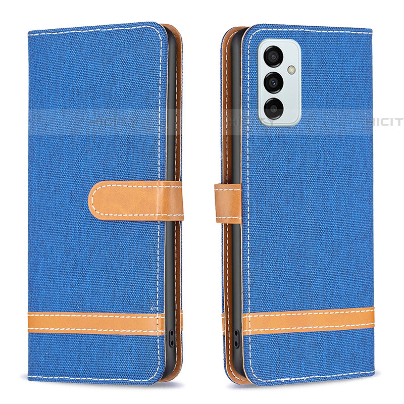 Custodia Portafoglio In Pelle Cover con Supporto B16F per Samsung Galaxy F23 5G Blu