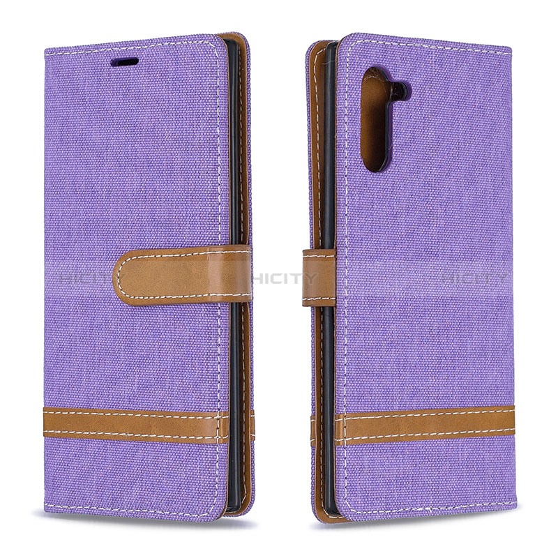 Custodia Portafoglio In Pelle Cover con Supporto B16F per Samsung Galaxy Note 10 5G Lavanda