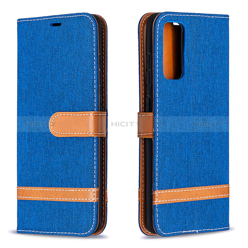 Custodia Portafoglio In Pelle Cover con Supporto B16F per Samsung Galaxy S20 FE 5G Blu