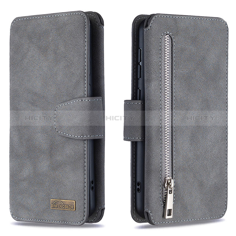Custodia Portafoglio In Pelle Cover con Supporto B18F per Samsung Galaxy A50 Grigio